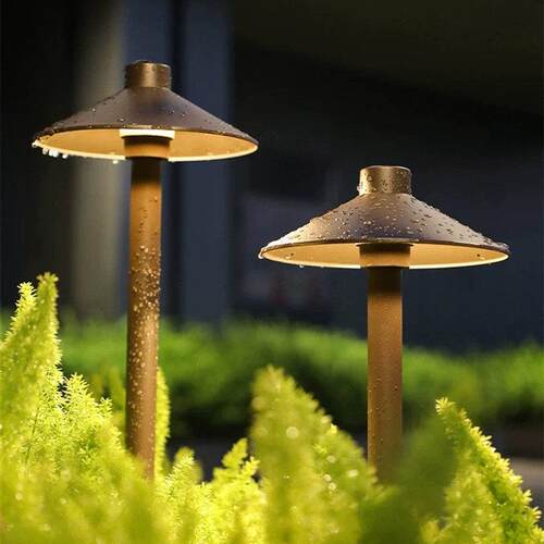 LED户外防水草坪灯12V/24V低压花园伞形蘑菇灯庭院花坛景观插地埋