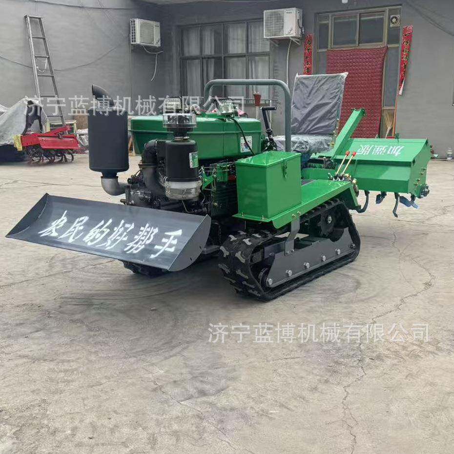 履带式微耕机农用自走式耕地机乘坐式柴油款大马力旋耕机多功能