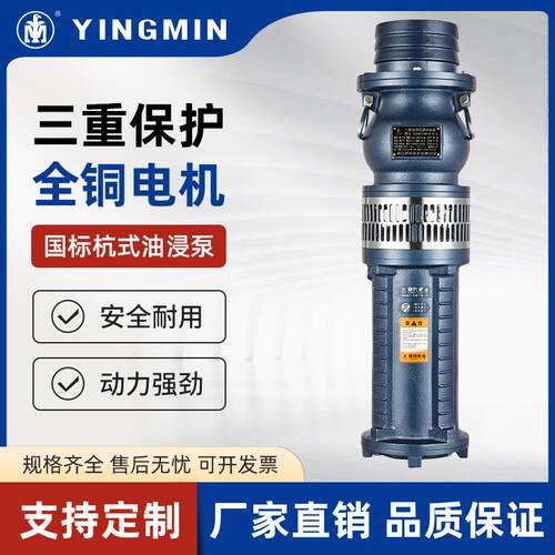 QY杭式油浸泵潜水泵大流量高扬程抽水泵潜水泵三相工程农用灌溉泵