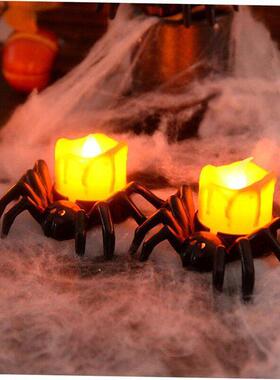 Halloween Decorations LED Candle Light Plastic Spider Pumpki