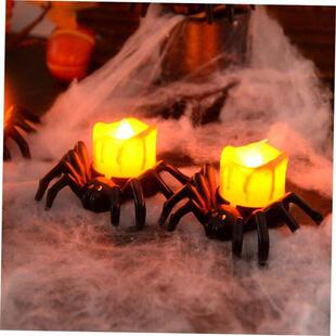 Candle LED Light Plastic Pumpki Halloween Spider Decorations