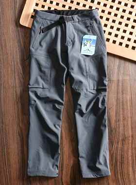 Mostarsea~重磅户外飞禽！全压胶冬季冲锋裤男软壳防水登山休闲裤