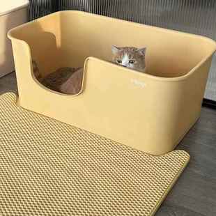 胖猫厕所 超巨大号猫砂盆砂垫铲子防外溅布偶缅因开放式