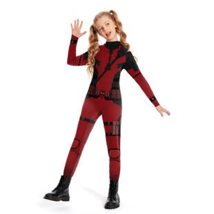 Kids Deadpool Wolverine Cosplay Costume Superhero Boys Girls