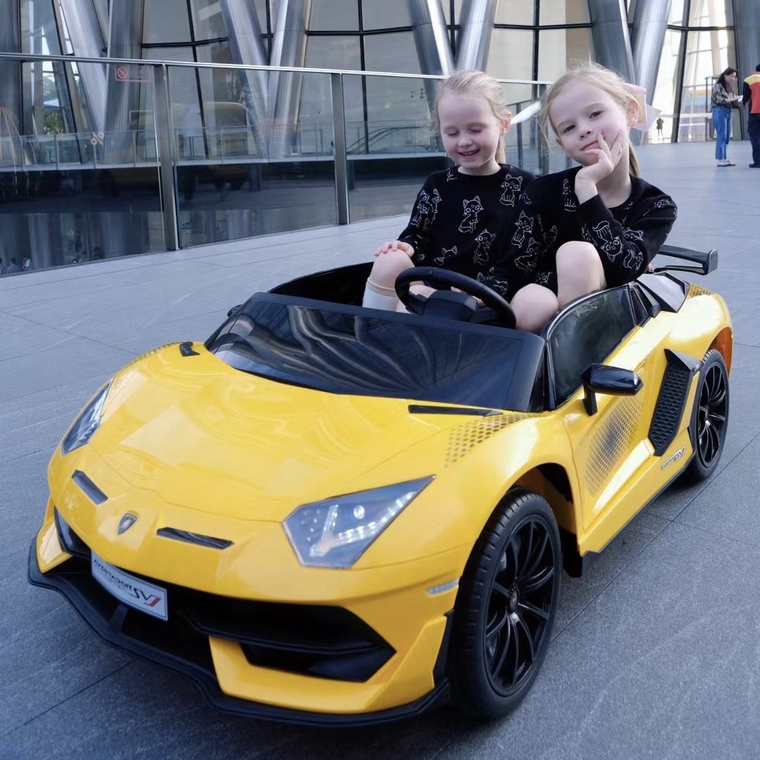 儿童电动车四轮可遥控汽车双人可坐跑车男女孩婴儿宝宝充电玩具车