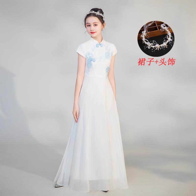 高档儿童风服高端中国女童弹古筝演出服合唱比赛服民礼乐奏艺考演