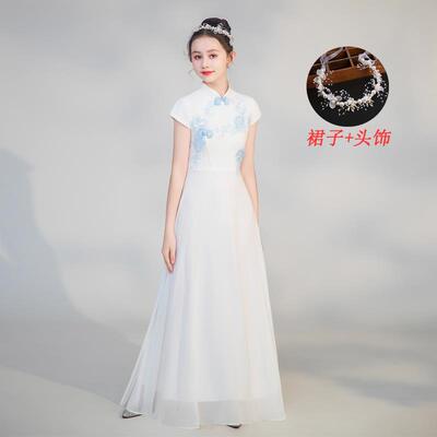 正品礼儿童服高端中国风女童弹比古筝演出合服唱赛服民乐演奏艺考
