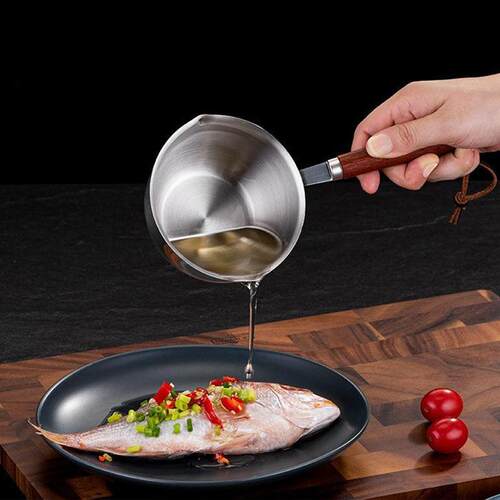 Hot Oil Small Pot Splashing Tool 304 Stainless Steel Food Gr