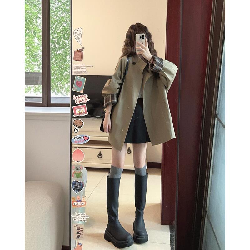 短款风衣外套女2025秋季新款巨好看的小个子流行爆款韩版薄款日系
