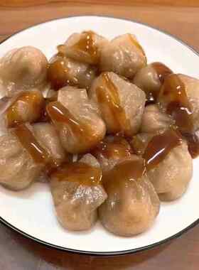 正宗汕尾海丰特产小米粿特色小吃蕃薯粉饺子家乡美味小米饺肉饺