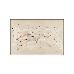 法式复古客厅装饰画中古奶油风沙发背景墙挂画抽象巨幅壁画高级感