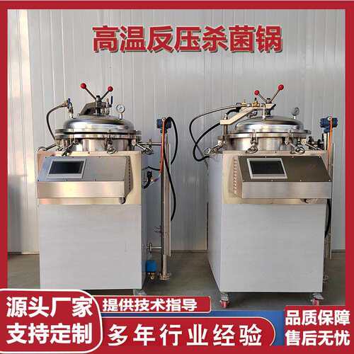 粽子小型杀菌锅全自动立式反压高温灭菌锅水浴蒸汽两用灭菌设备