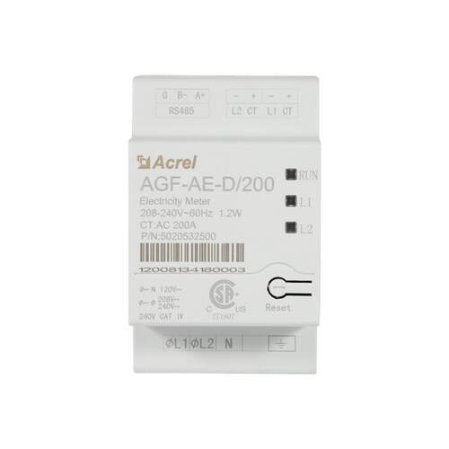 光伏发电防逆流检测AGF-AE-D/200双向计量导轨式智能电表UL认证