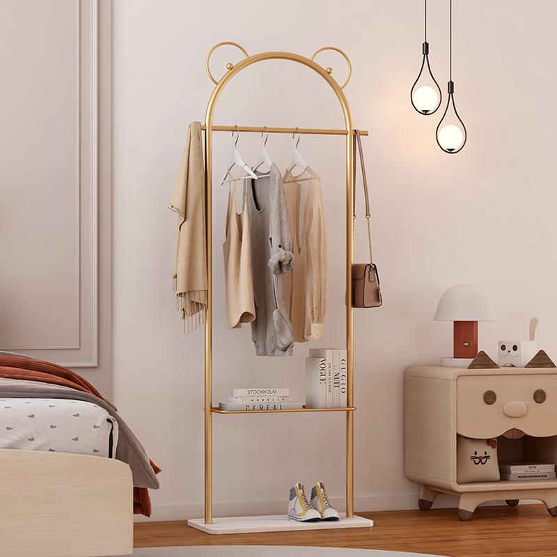 室内轻奢客厅衣帽架立式家用挂衣架落地卧室网红房间晾衣服架儿童