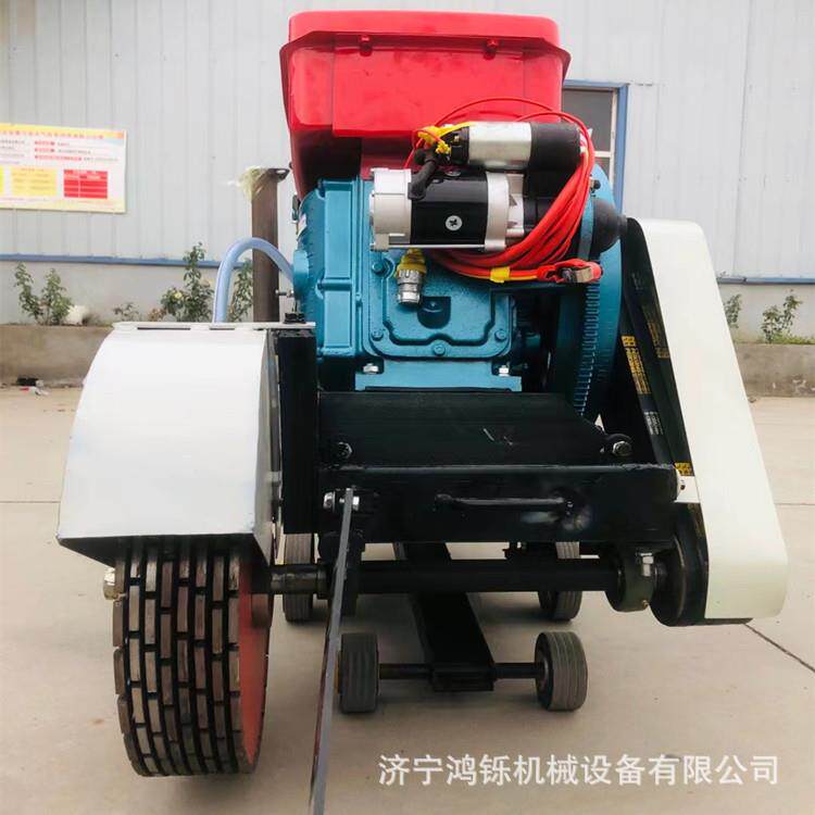 10cm加宽地面开槽机柴油路面切割机手推混凝土地面切缝开槽机