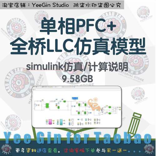 单相Boost PFC全桥LLC串联谐振开 关电源Simulink/Matlab彷真模型