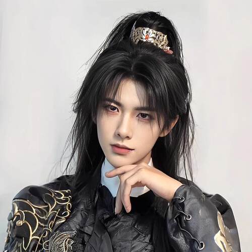 仙侠古风假发男中长发男生少年感高马尾全头套男士汉服古装假发套