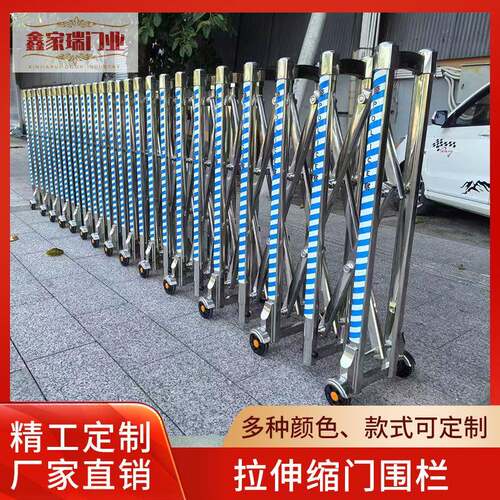 佛山厂家供应精抛电动伸缩遥控门高端自动智能控制伸缩门