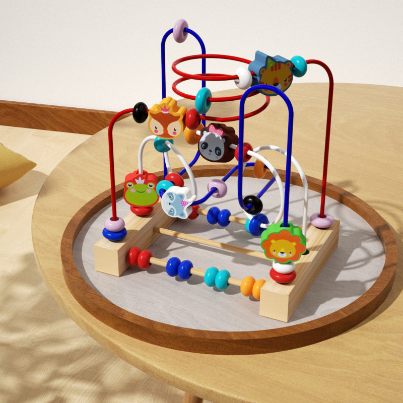 婴幼儿动物串珠玩具手眼协调绕珠