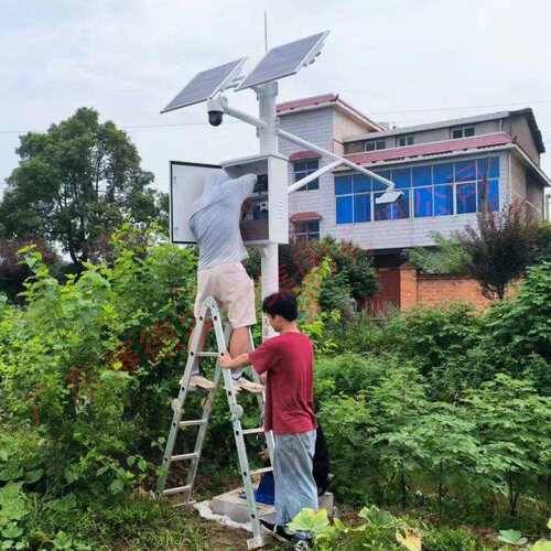 水库在线监测渗压立杆GNSS水位监控立杆太阳能雨量立柱深圳厂家