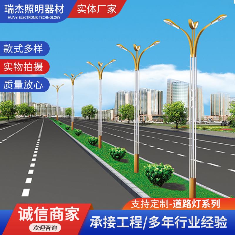 工厂直供道路双头/多头路灯LED市政电路灯9米10米12米高杆路灯