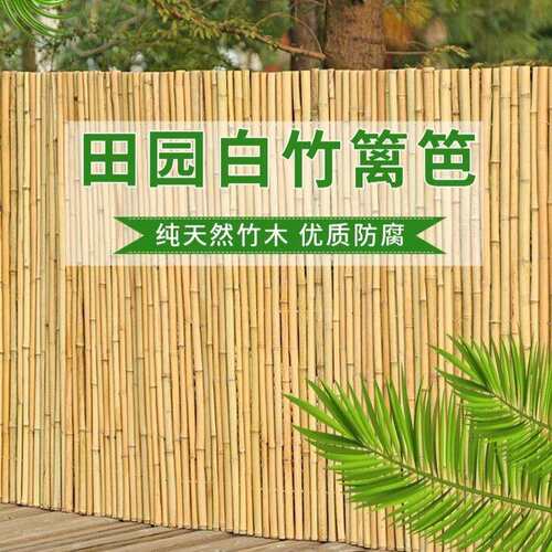 白竹竹篱笆 装饰隔断阳台花园围墙碳化防腐竹竿 竹栅栏竹帘