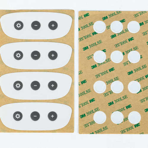 包热压/鼓包按键印标贴凸标贴电子仪器标贴pc按键pvc定制丝pet