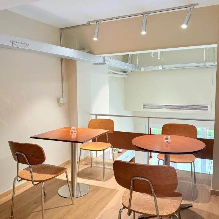 韩式复古咖啡厅海洋板桌椅组合甜品奶茶店桌子轻食西餐厅商用餐椅