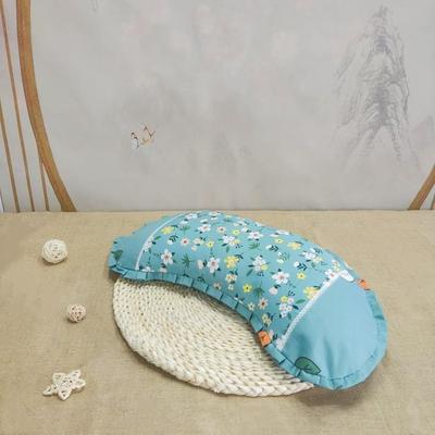 韩式月牙形荞麦枕头纯棉碎花护颈保健枕套单人儿童枕头枕套包邮