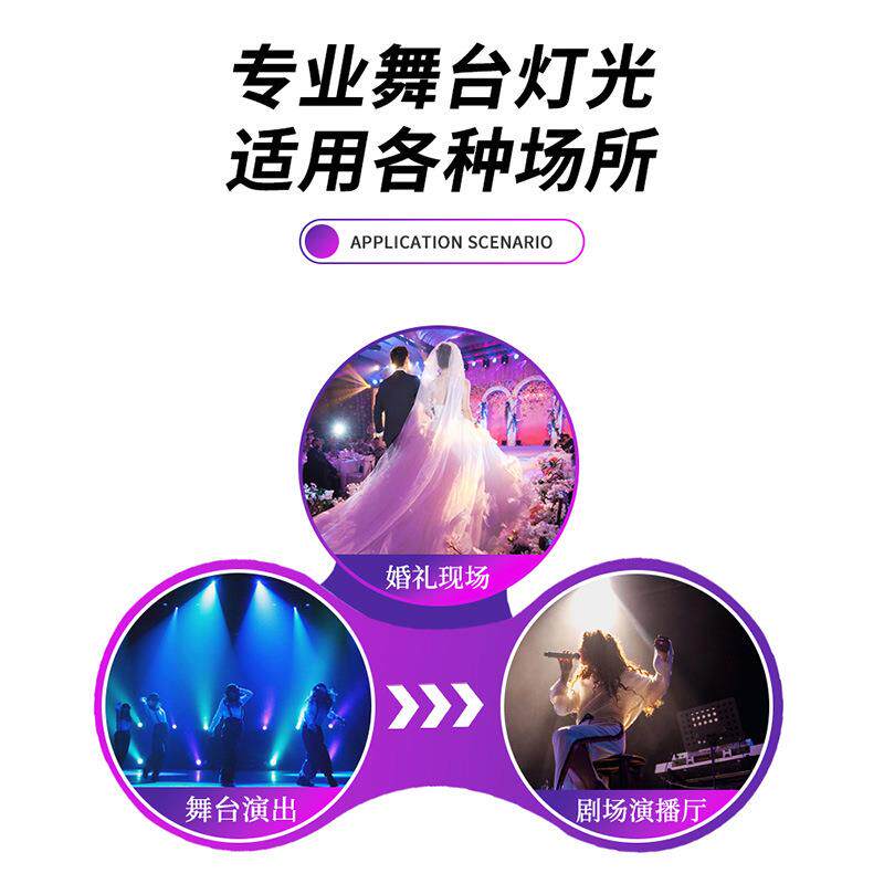 专业舞台灯光设备LED200W成像灯剧院演出T台光束灯七彩调焦聚光灯