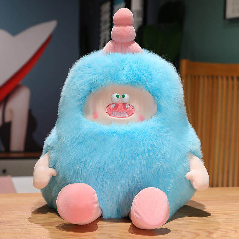 高档绒丑萌小兽公抱枕毛玩具精灵长仔毛怪玩偶布娃娃送女友生日怪