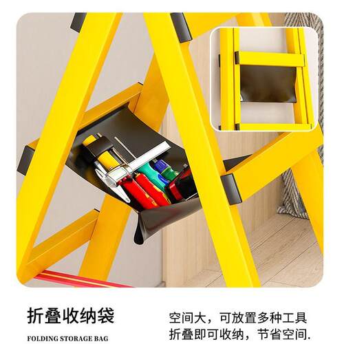行走人字梯工程梯子多功能梯折叠梯加厚室内装修木工移动脚踩走梯
