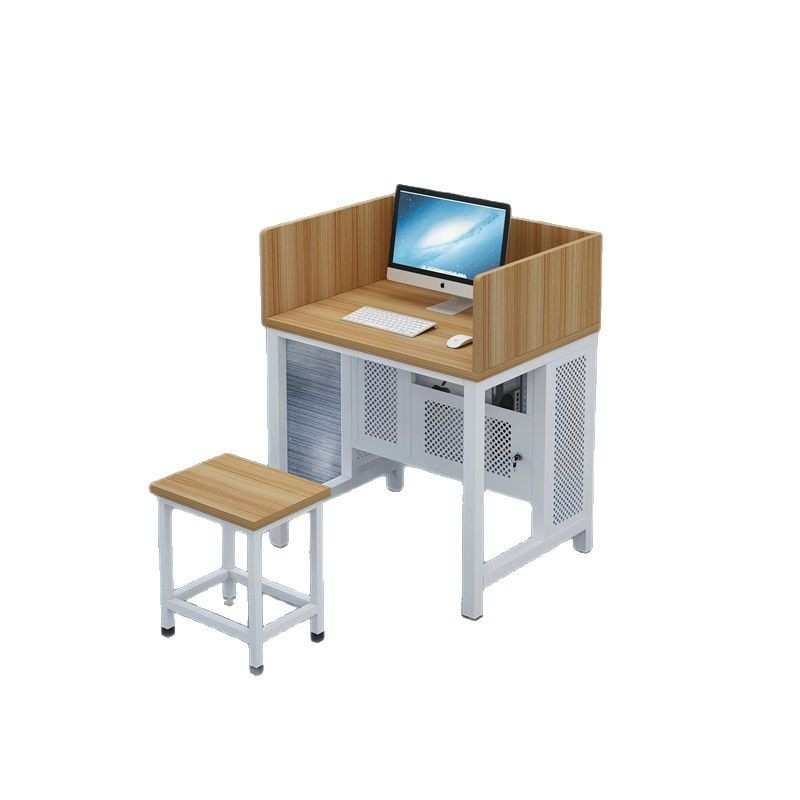 办公双人室电脑培训教师微机学校电脑桌凳教室课桌机房位单人辅导