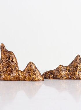 新中式假山意境板家居装饰摆件售房楼处玄MC-TY-48桌面摆场软关装