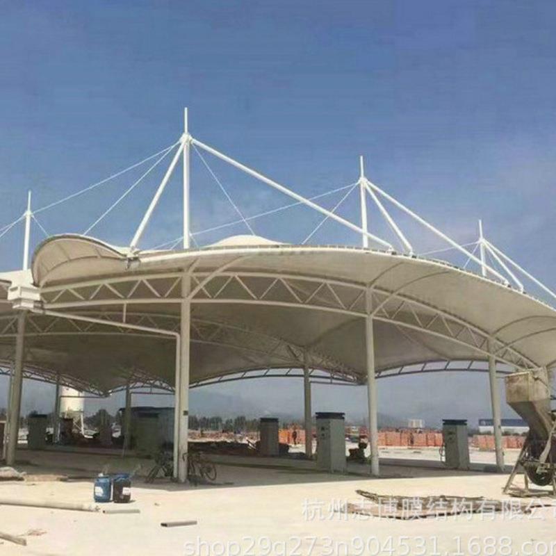 小机816非车遮阳车棚户外汽动车停车遮阳区棚钢制膜结构多用途车