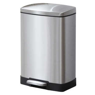 厨房垃圾桶方形缓脚踏家用不锈钢大号桶降垃圾桶12l客厅收纳欧式