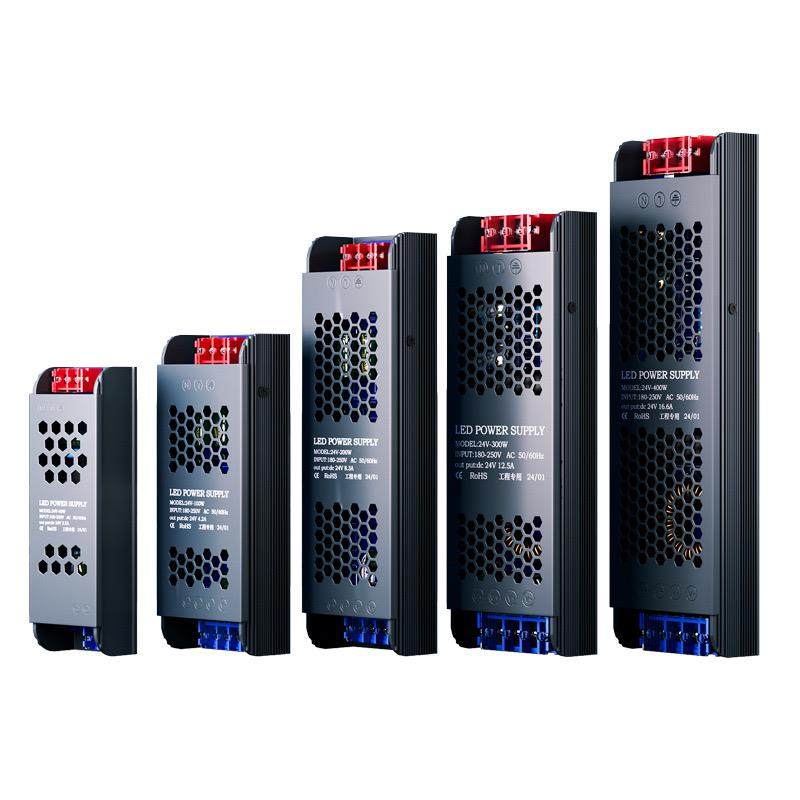 LED灯带变压器220转24V12V线性开关电源黑金刚长条静音驱动转换器