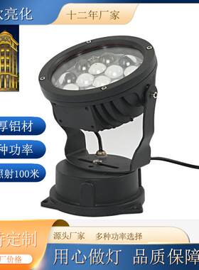 一束光投光灯户外防水投影聚光射灯楼宇亮化外墙窄光远程强光
