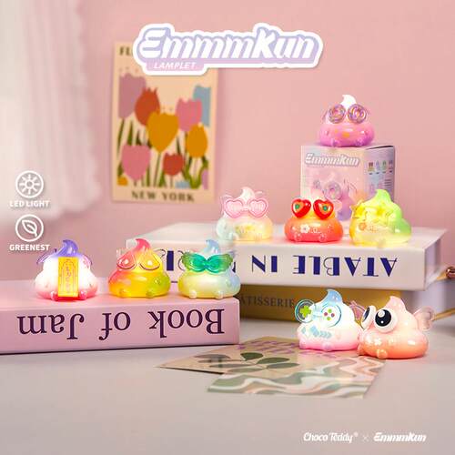 Emmm君blingbling小灯盲盒创意可爱便便潮玩公仔发光搞怪小手办女