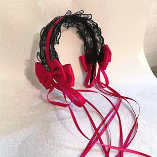 Lolita Cat Kawaii Bow Ears Headband Lace Hair Anime Band