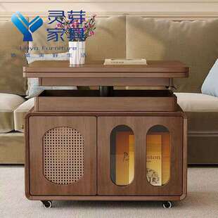 现边代简约实木茶几可移LY 20322升折叠茶动台茶桌客厅家用小推车