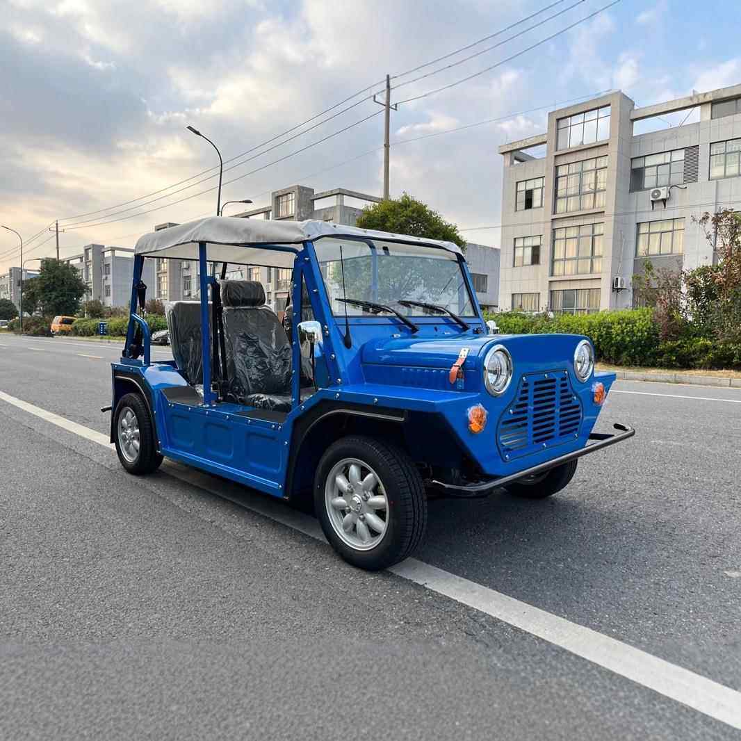 MOKE电动四轮四座酒店机场摆渡车铅酸版锂电版燃油版观光车