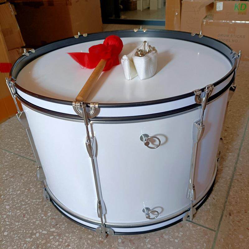 24X12寸白色大军鼓带背带学校管乐队行进军鼓
