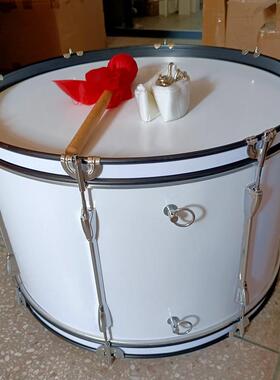 24X12寸白色大军鼓带背带学校管乐队行进军鼓