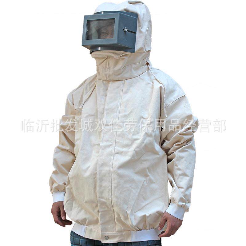 厂家防尘加厚帆布油漆服涂料分体打磨工作服耐磨打砂衣喷砂服