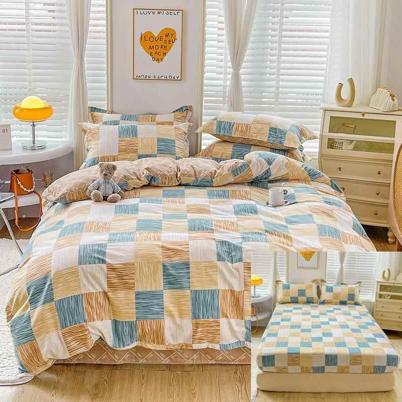 高档棉单人床笠款席梦米思.5四件套 全棉套件双人加大1.1纯8m床罩