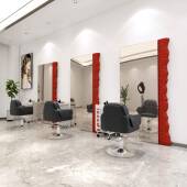 高端网红发店镜台发廊专用简约理无品牌 发店镜子带镜灯落地双面