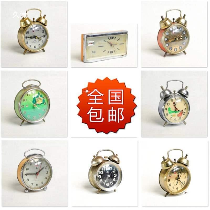 闹铃机表械发条饰老钟老式闹z钟小老物件古t$*&lolo玩收藏装摆设