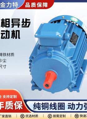 三相异步电动机0.55/4/11/15/18.5/22/30/37/45千瓦全铜电机380V