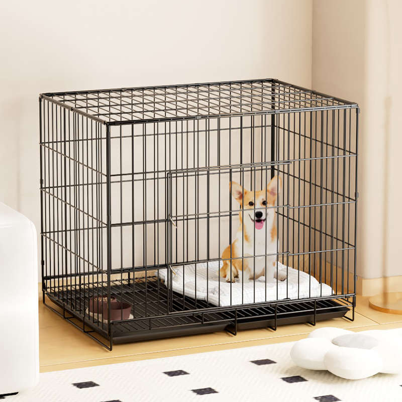 狗笼子家用室内泰迪小型犬中型犬便携折叠好安装带厕所托盘易清理
